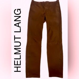🍁🤎HELMUT LANG SOFT LEATHER PANTS SIZE 4 NWOT 🤎🍁